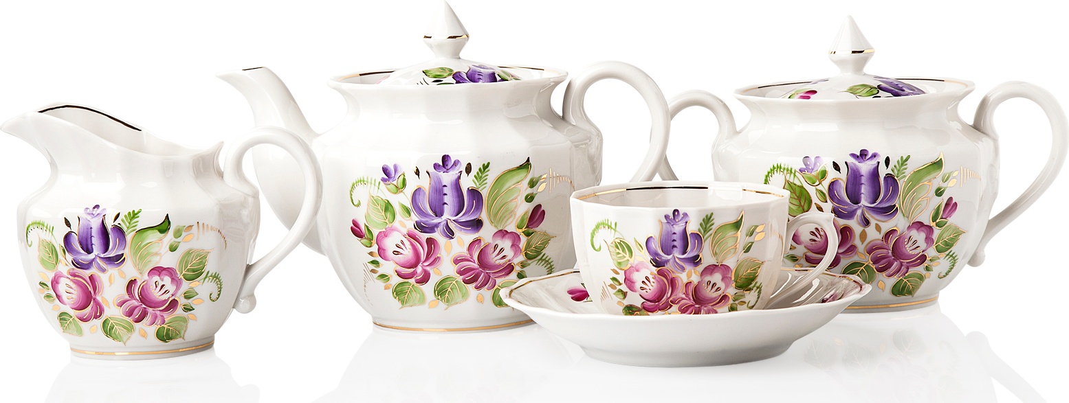 10617386 Мануфактуры Гарднеръ в Вербилках Сервиз чайный 6/15 "Елена" Фарфор, Керамика 