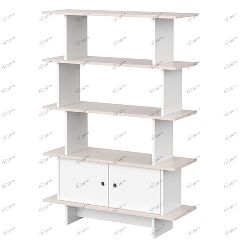 Стеллаж открытый с двумя дверцами 102 см Line M2 белый ELLIPSE ELLIPSE LINE 257707 Белый Santreyd 