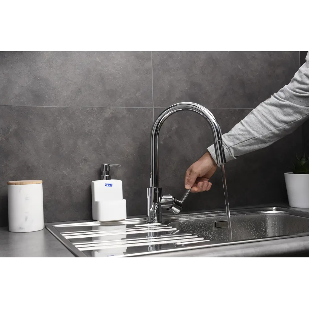Смеситель для кухни GROHE Feel выдвижной, цвет хром 82247224 STLM-2209415 Feel Clova - Вид №12