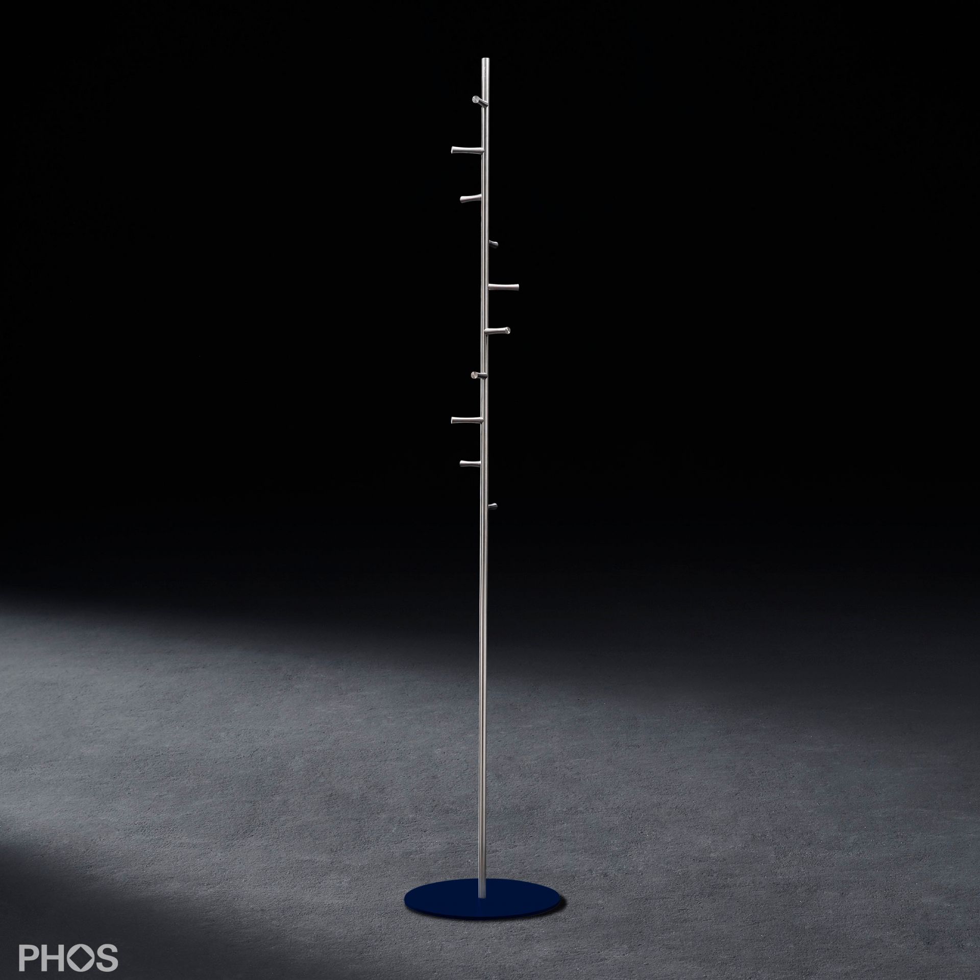 GSTH10F-B-BPB Вешалка для полотенец и вешалка для верхней одежды с 10 крючками, основание: синее PHOS  - Вид №1