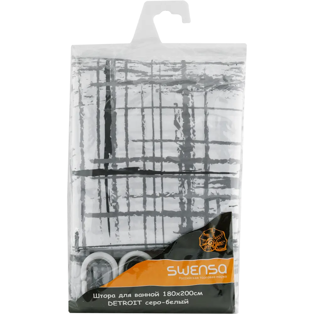 Штора для ванной комнаты Detroit, 180x200 см, полиэстер SWENSA SWC-90 STLM-2002363 - Вид №5