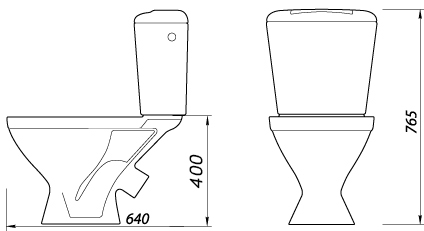 1015320 Компакт унитаз с бачком Белый Лобненский Стройфарфор  Россия  - Вид №1