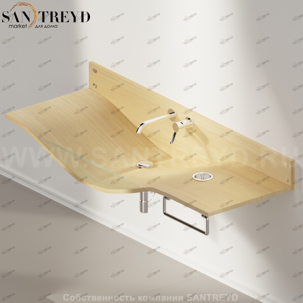 AGAB03501RDXRN Подвесная раковина настенная прямоугольная Agape 