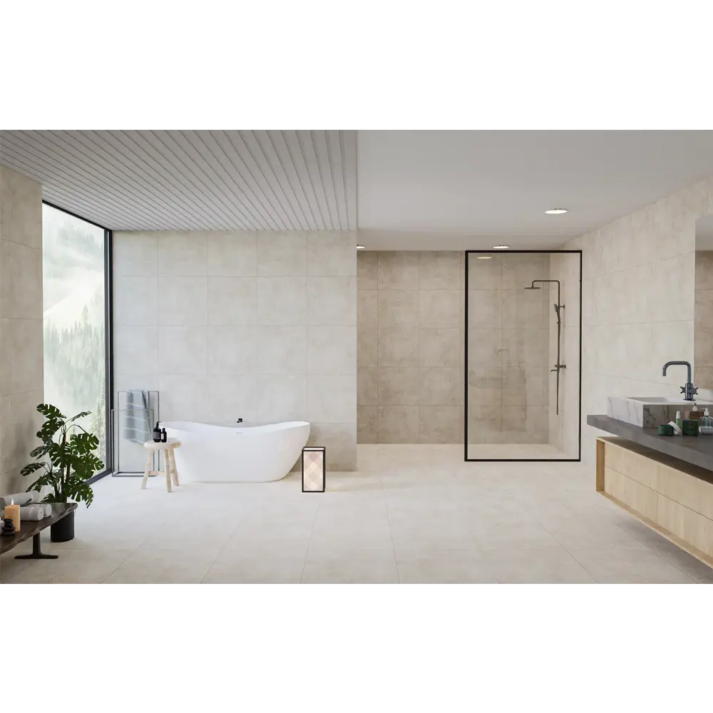 Глазурованный керамогранит Ceramente Stellare Cement Pro Light Grey 60x120 см 1.44 м² матовый цвет серый 89020217 STLM-2030941 - Вид №6