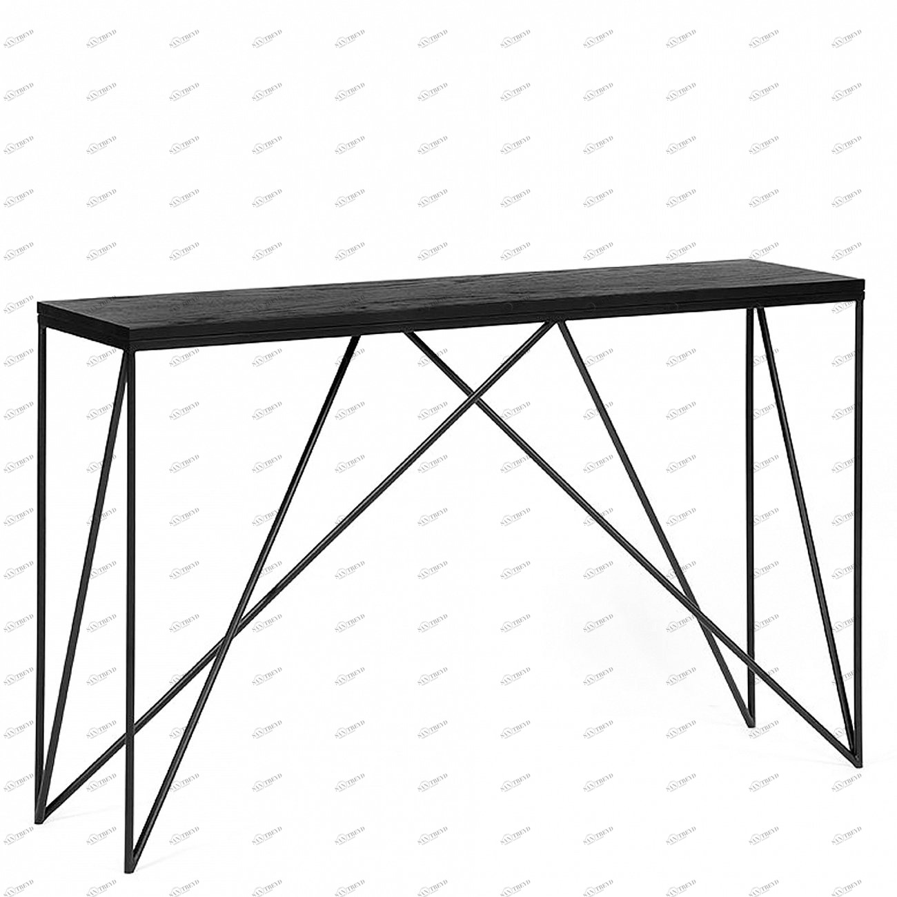 Консоль черная, темный дуб с металлическими ножками Monaco black INTELLIGENT DESIGN  261001 Черный 