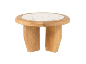 Круглый стол из тикового дерева