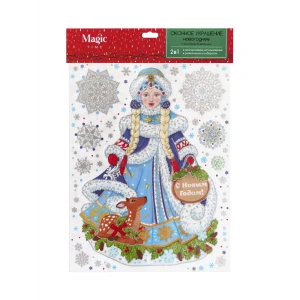 Наклейки новогодние Прелестная снегурочка 30х38 см 85149007 STLM-2126378