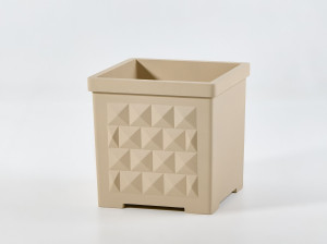 Перерабатываемый двухкомпонентный квадратный садовый горшок из смолы