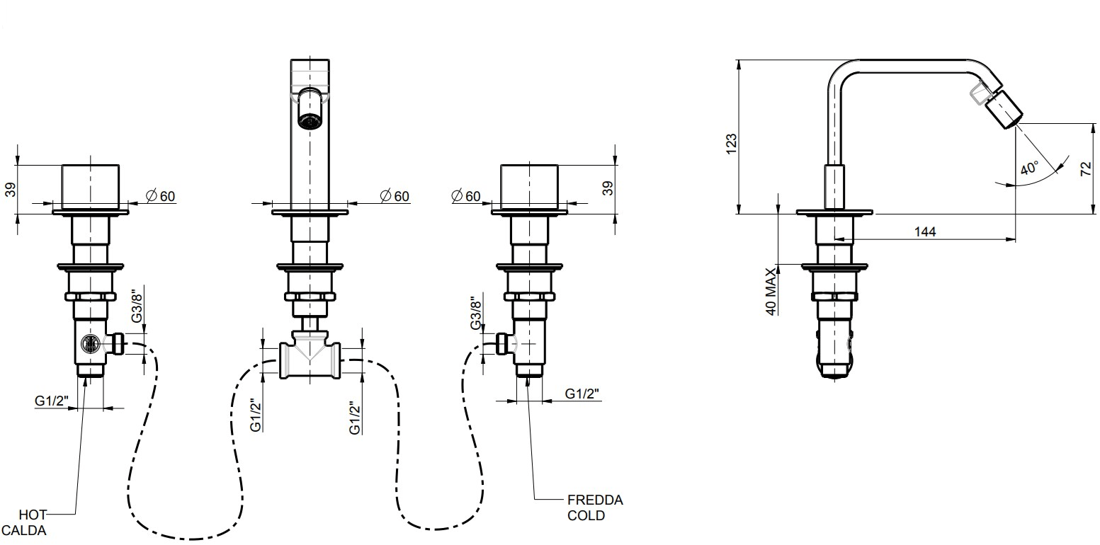 Rubinetterie Frattini Биде аккумулятор Luce suite sun-id-1389691 - Вид №1
