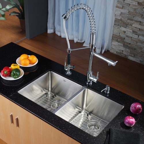 KHU102-33 Мойка кухонная прямоугольная Krausru  - Вид №5