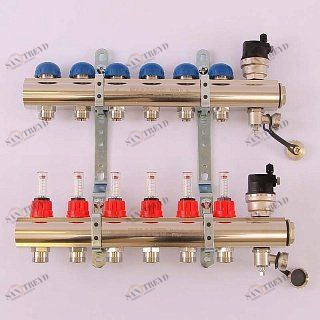 Коллектор 1'х3/4" ЕК 6 выходов EMMETI TOPWAY с расходомерами и вентилями 1298218