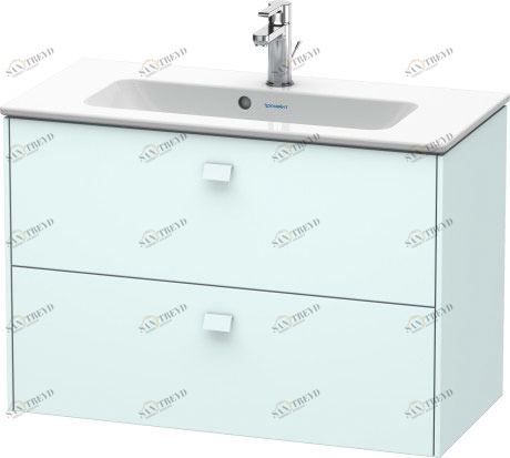 BR411100909 Brioso Тумбочка подвесная компакт Светло-голубой матовый декор Duravit