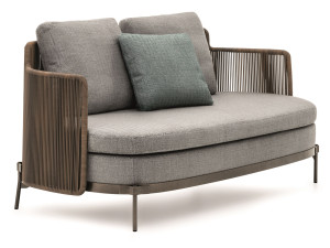 Ткань 2 местный открытый диван