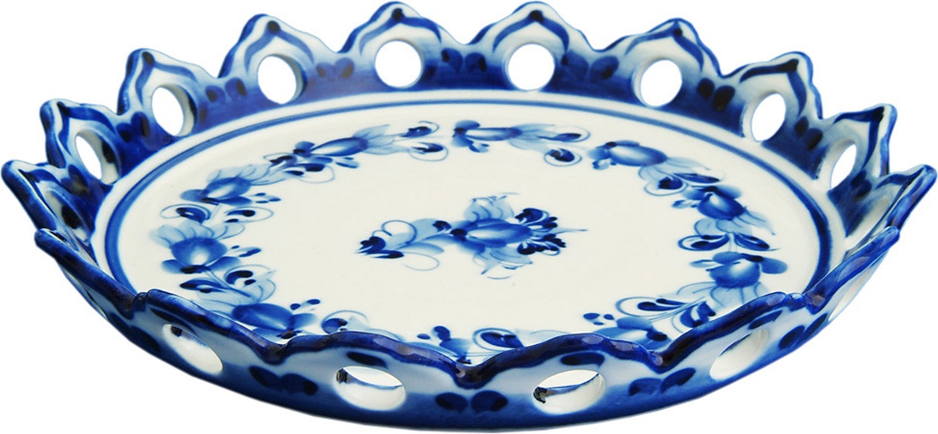 10548481 Гжельский фарфоровый завод Хлебница "Каравай" 1с Фарфор 