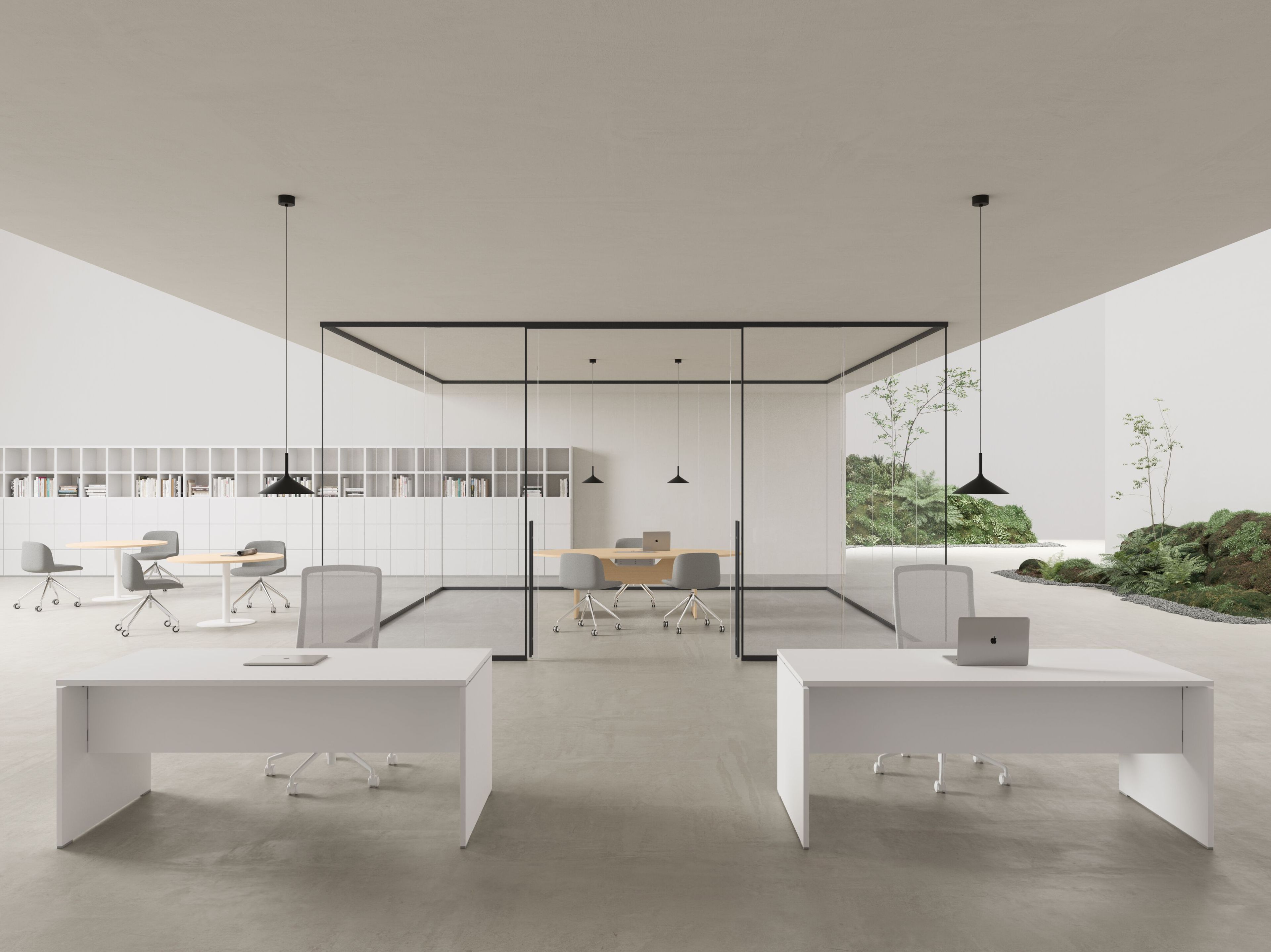 Прямоугольный секционный стол из меламина DVO Treko ARCH-00122117 - Вид №1