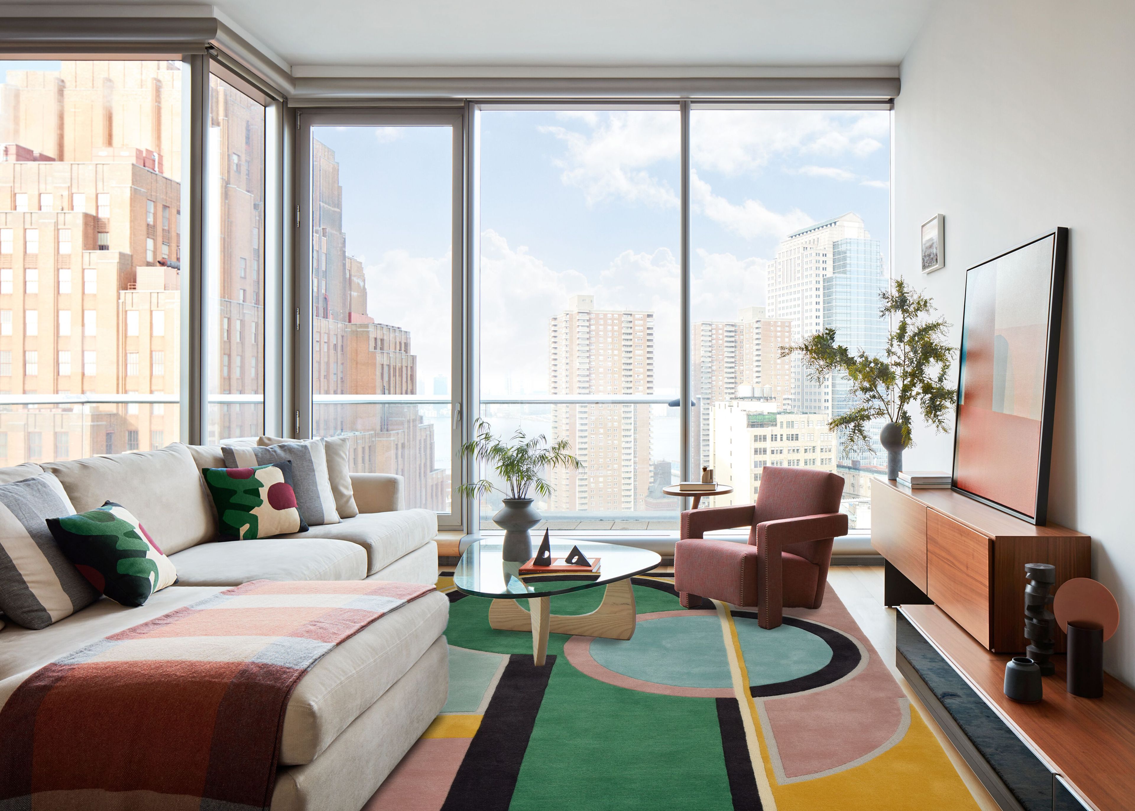 Прямоугольный ковер с длинным ворсом с геометрическим рисунком Ademi Exclusive ARCH-00093305 - Вид №2