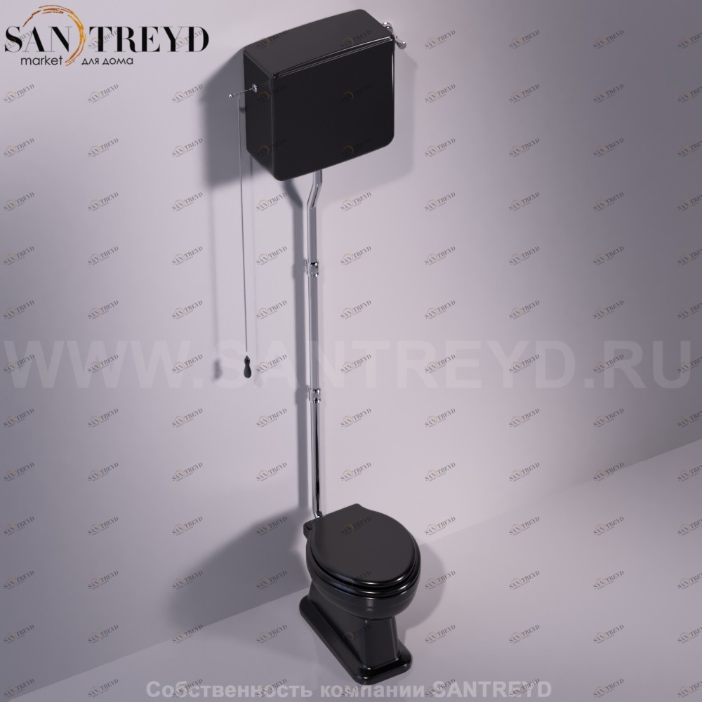 LO902NERO Бачок для унитаза Черный Simas Londra Италия