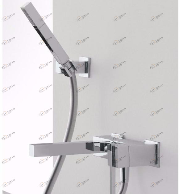 ZAZZERI Смеситель для ванны настенный с ручным душем Soqquadro sun-id-1419222