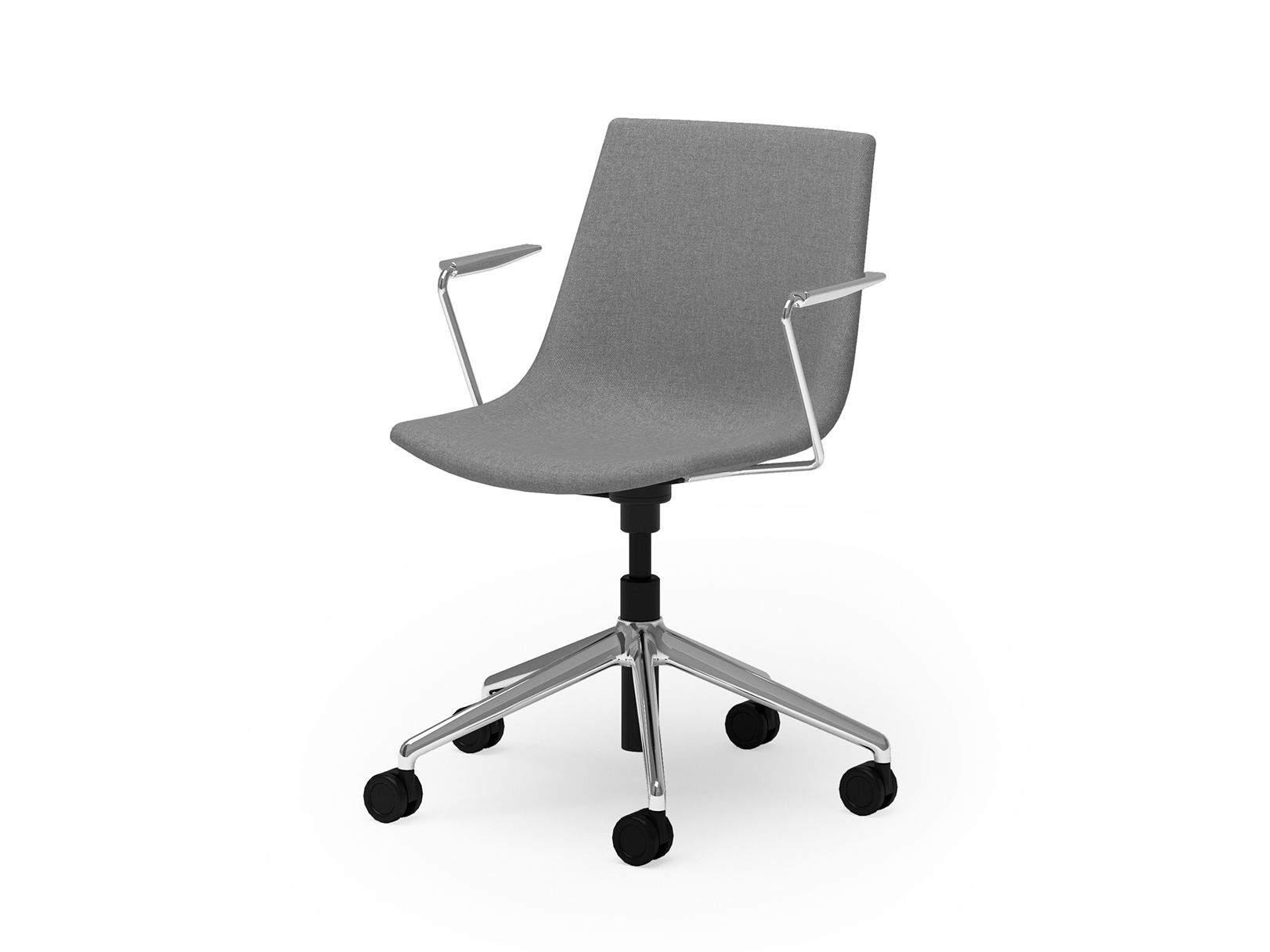 Пластиковый стул с колесами с подлокотниками SCHNEEWEISS interior Blaq ARCH-00134566 - Вид №2