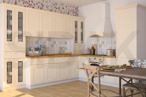 Фасады для кухни Кантри Фрезеровка «Лжевыборка» Джессато серый №285