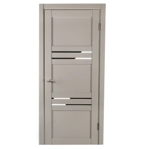 Дверь межкомнатная глухая Астерия 60x200 см Hardflex цвет серый жемчуг с замком и петлями 82636309 STLM-2151636