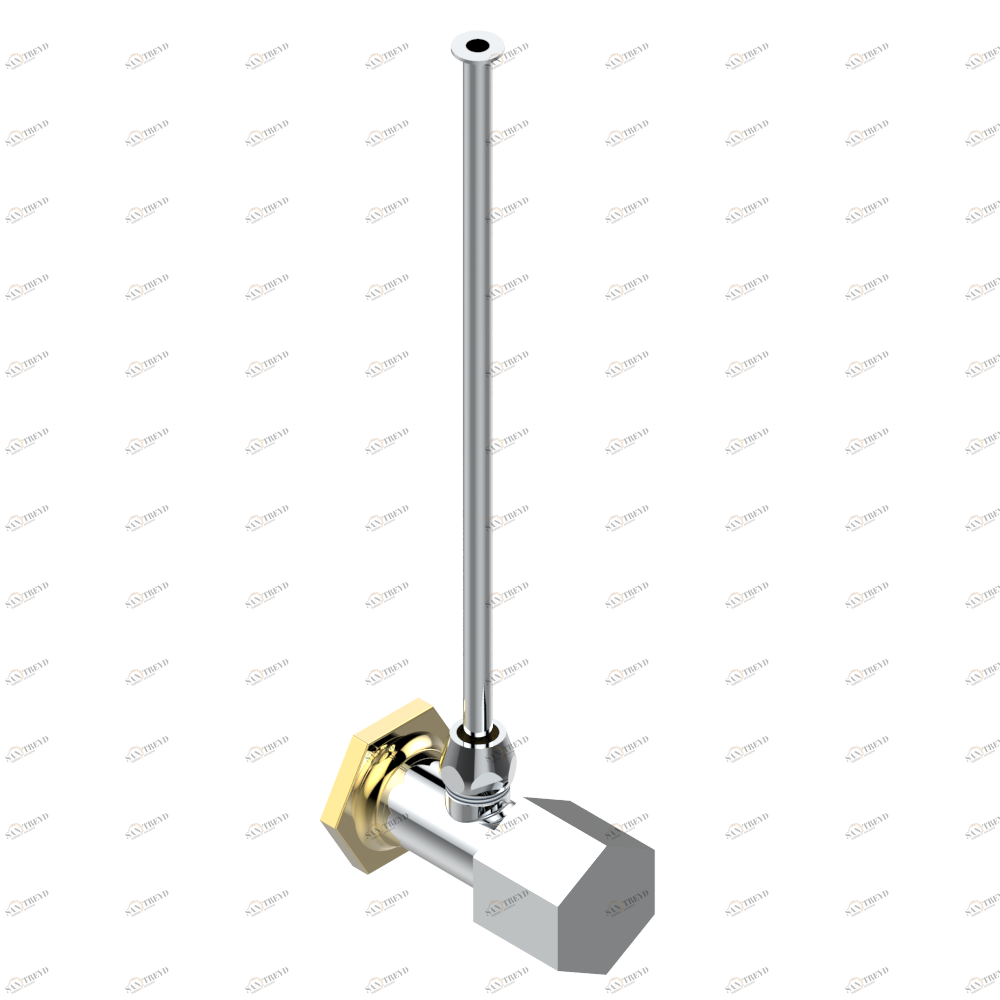 J17-181/S Кран запорный 1/2" стильный регулируемый с 30 cм трубкой Thg-paris Beverley Хром/золото J17-181/S CAT.A