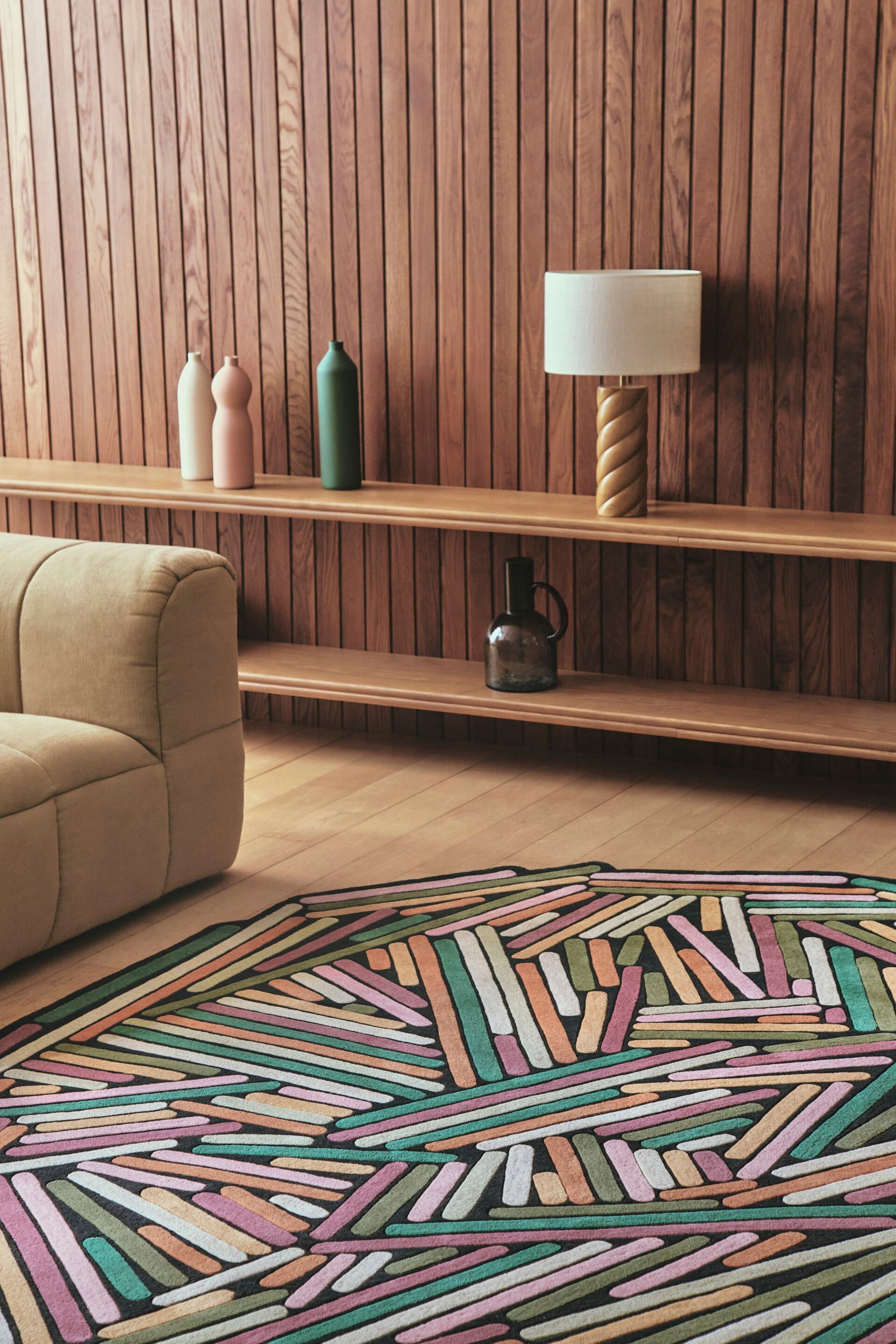 Шерстяной ковер с геометрическим рисунком Toulemonde Bochart BRINDILLE PRINTEMPS ARCH-00123312 - Вид №6