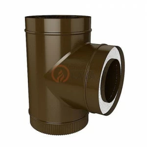 Сэндвич-тройник LAVA 130/200 мм. 90" коричневый (8017)