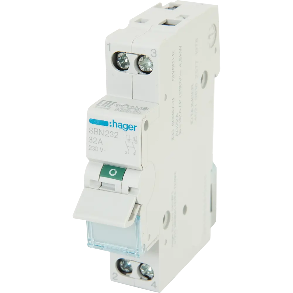Выключатель-разъединитель Hager 2Р 32 А STLM-2047620
