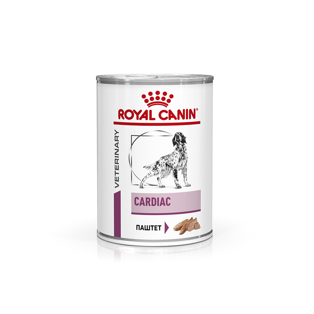 ПР0056393 Корм для собак Vet Diet Cardiac при сердечной недостаточности, птица банка 410г ROYAL CANIN 