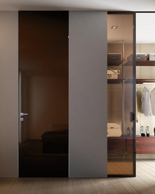 GAROFOLI Карманная раздвижная дверь из цветного стекла Design sun-id-1374636 - Вид №1