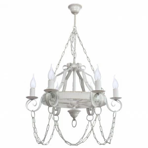 Люстра дизайнерская About белая 10133-6L SUPERNW СВЕЧИ 056778 Белый