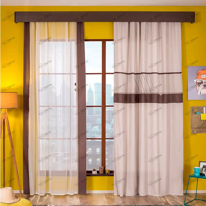 Штора подростковая бежевая 160х260 см Cool, 1 полотно CILEK  00-3832641 Бежевый Santreyd 