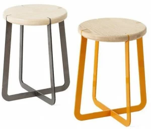 Officine Tamborrino Табурет из стали и дерева