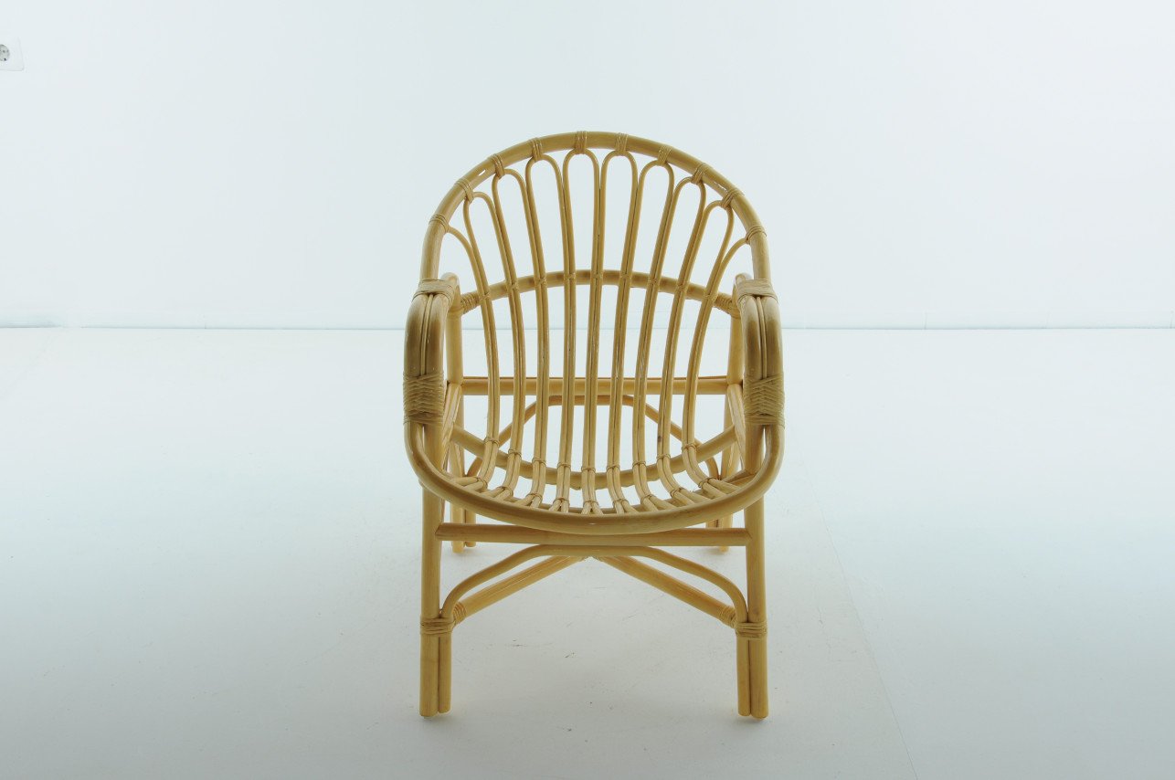 Кресло с подушкой бежевое из ротанга "Мед" 02/04В VINOTTI  00-3885197 Бежевый  - Вид №4