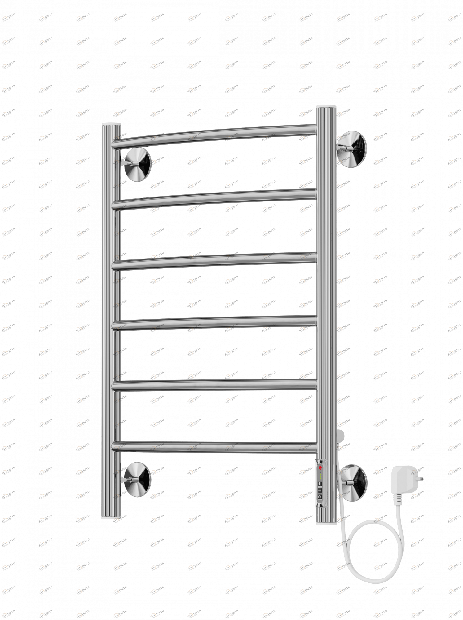 4660059580203 ЭЛЕКТРИКА Классик П6 450х650 электро ( new встроен диммер) Полотенцесушитель TERMINUS RAL 9005 матовый 