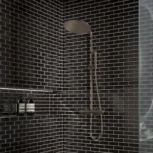 Мозаика керамическая Smart Mosaic Homework Metro Black Glossy 28.8x29.4 см цвет черный 82909303 STLM-2139492