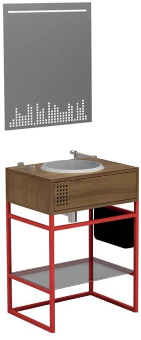 Olympia Ceramica Тумба под умывальник из железа с ящиками и полотенцесушителем Vinyl Vynilcom62 - Вид №8