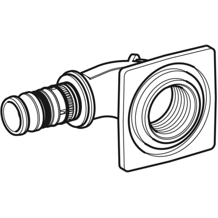 GEBERIT 612.277.00.6 Водорозетка Geberit Mepla 90° для смывного бачка скрытого монтажа  - Вид №1