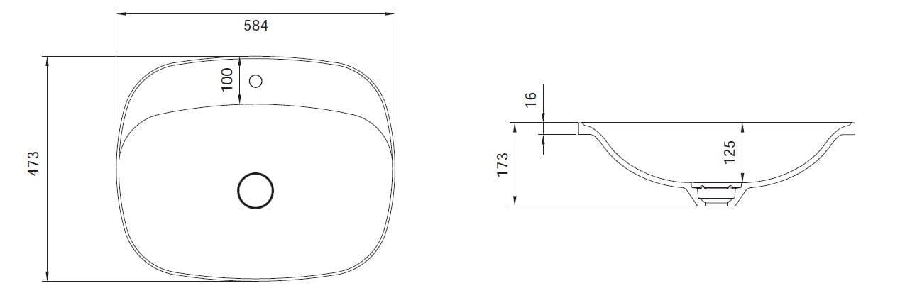 Шкаф для раковины HPL с зеркалом с держателем для полотенец Mobilcrab Curvy ARCH-00128710 - Вид №2
