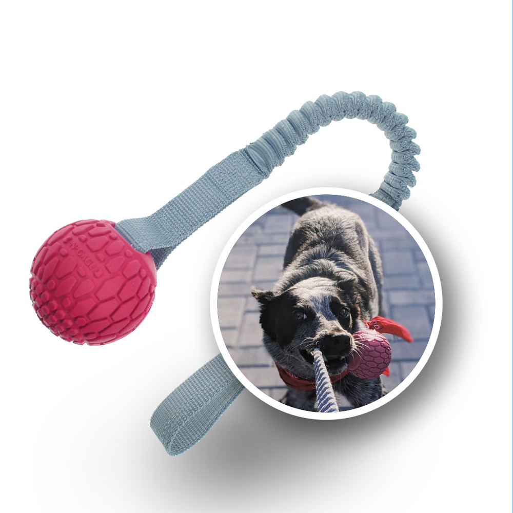 ПР0057139 Игрушка для собак N-Gage Мяч на веревке суперпрочный из резины 50см CHOMPER  - Вид №1