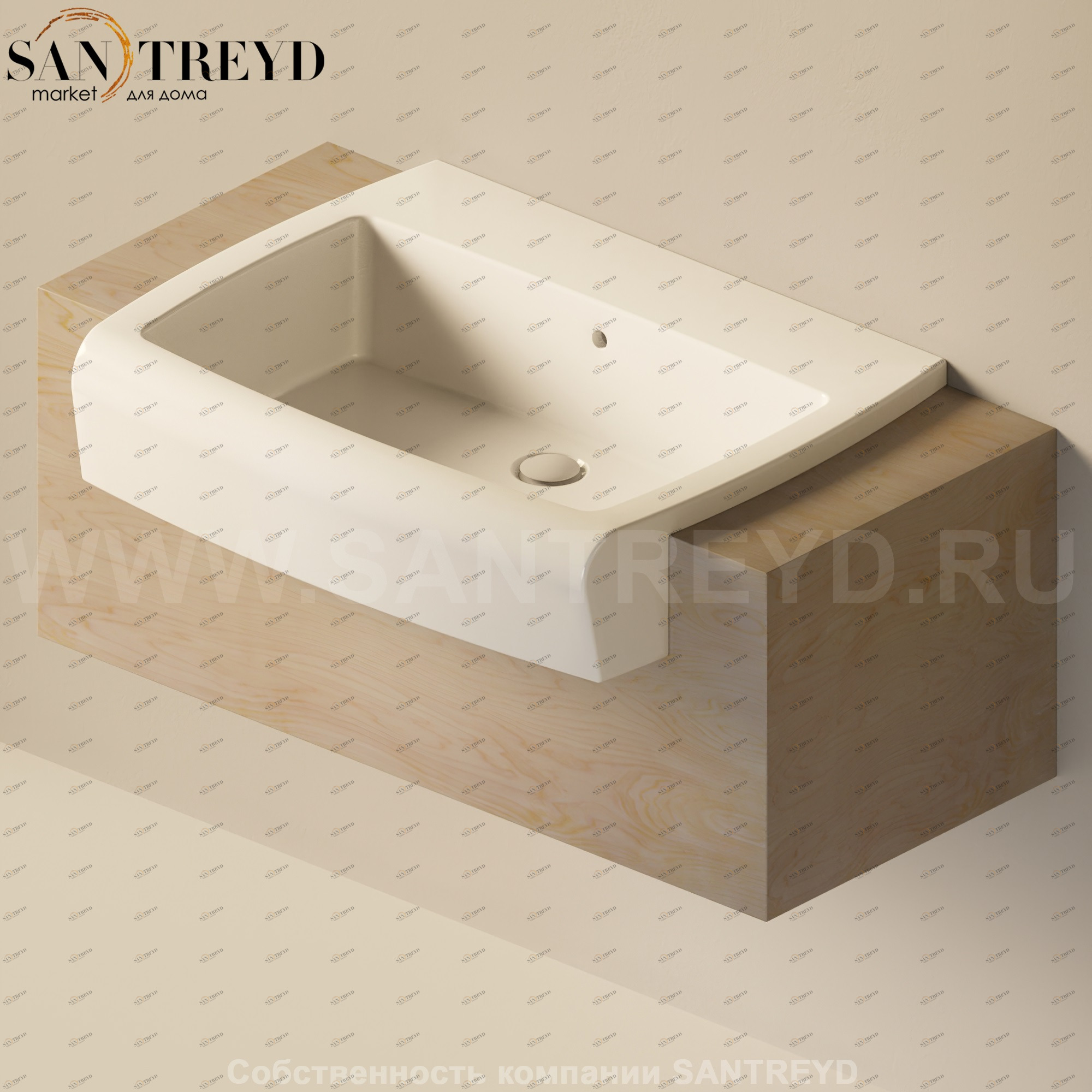 Flaminia UNA Консоль для раковины от 200 до 240 см необработанное дерево UNA75C2.WF Ceramica Flaminia UNA75C2WF