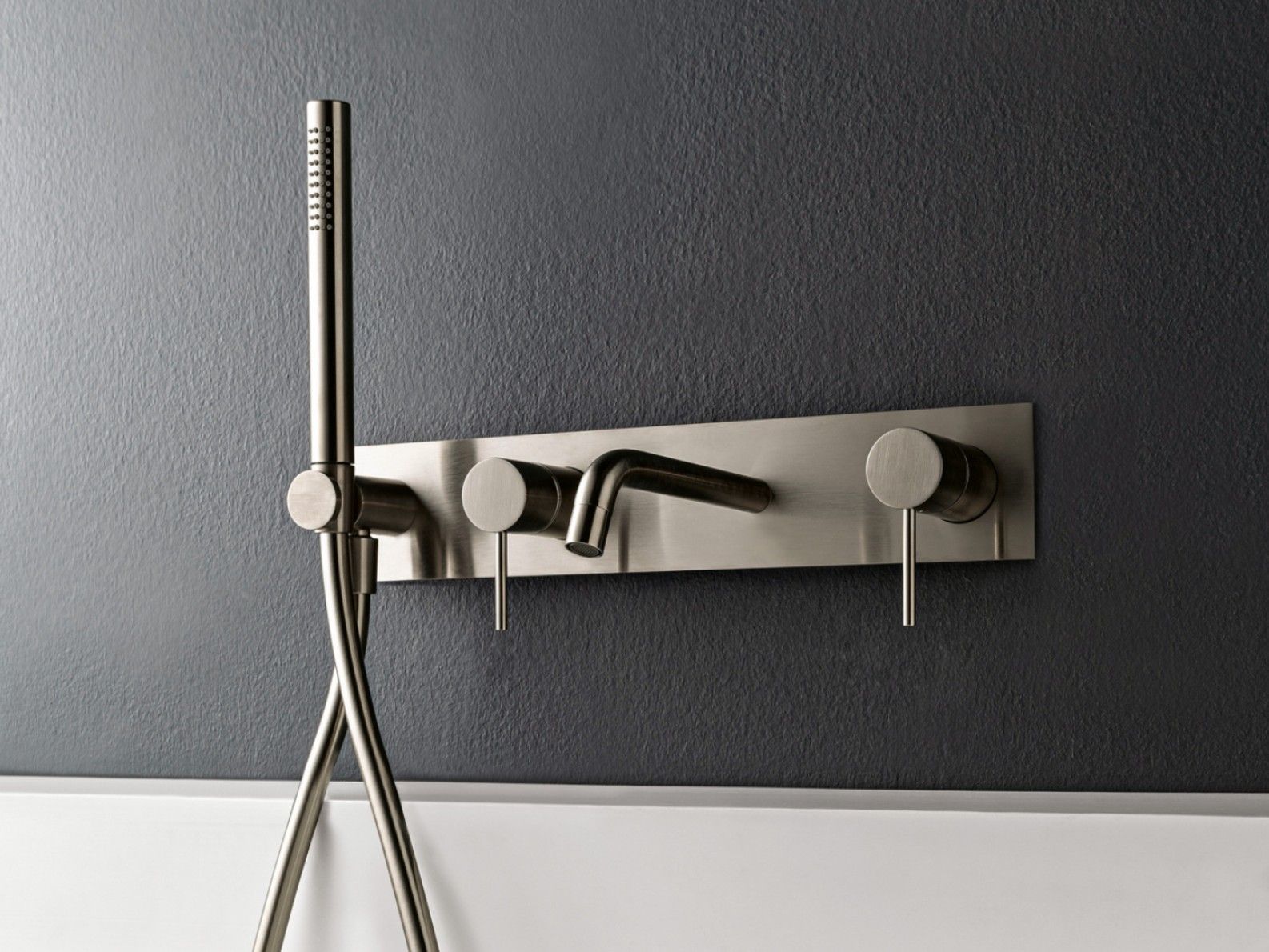 Латунный утопленный настенный набор для ванны с пластиной Rubinetterie Treemme Up+ ARCH-00123162 - Вид №1