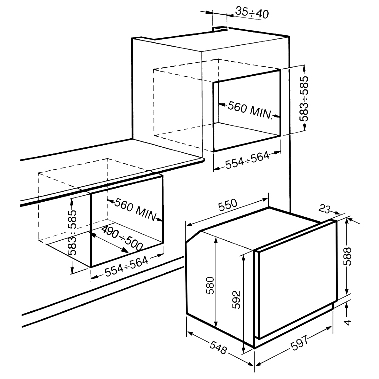 1191099 Электрический духовой шкаф Smeg SF6372X серебристый STDN-0034792 - Вид №8