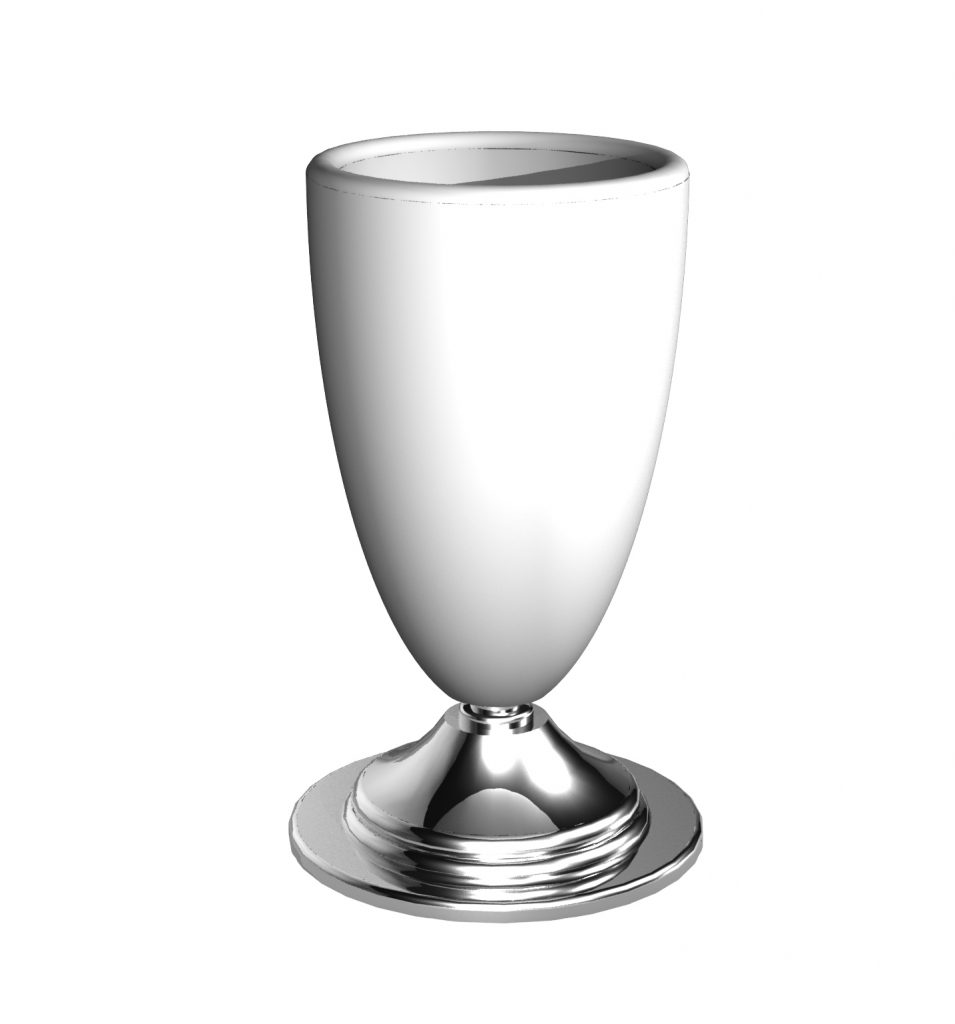 11012 Подстаканник на опору. Bongio Fleur Blanc&Noir 