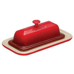 Масленка с крышкой Le Creuset, каменная керамика, вишневая