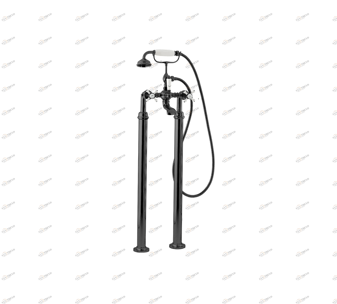 Gentry Home Смеситель для раковины от центра к центру 2 отверстия под смеситель 200 мм Chelsea Темный никель GH101400