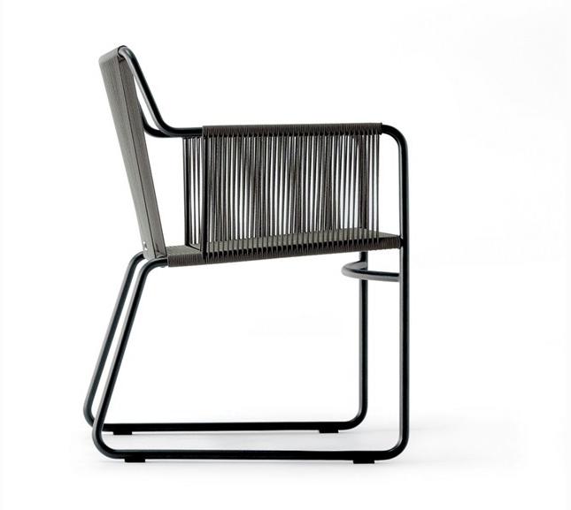 RODA Садовый стул на санках из нержавеющей стали с подлокотниками Harp sun-id-1449716 - Вид №14