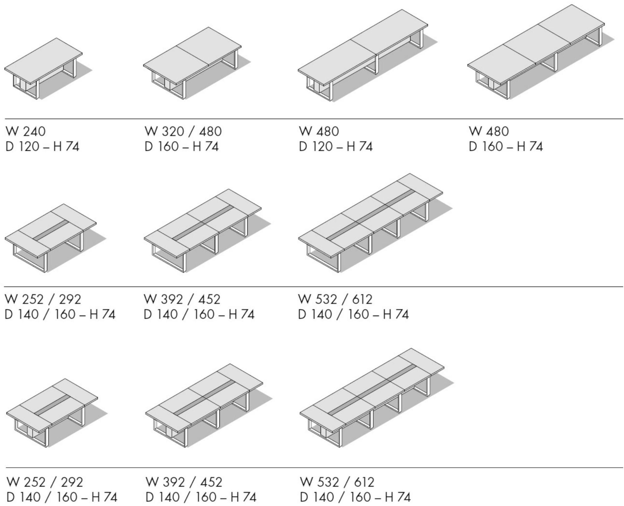 Sinetica Стол для переговоров из лакированного прямоугольного дерева с системой прокладки кабелей sun-id-1497346 - Вид №3