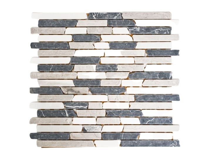 Отделка из мрамора Botticino, черный и серый Mosaix ARCH-00138374 - Вид №1